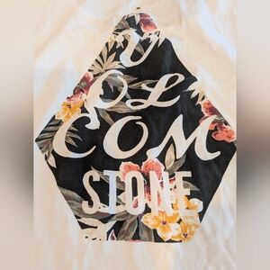 Volcom White  Tank Top — Graphic Back — Women’s Size Medium